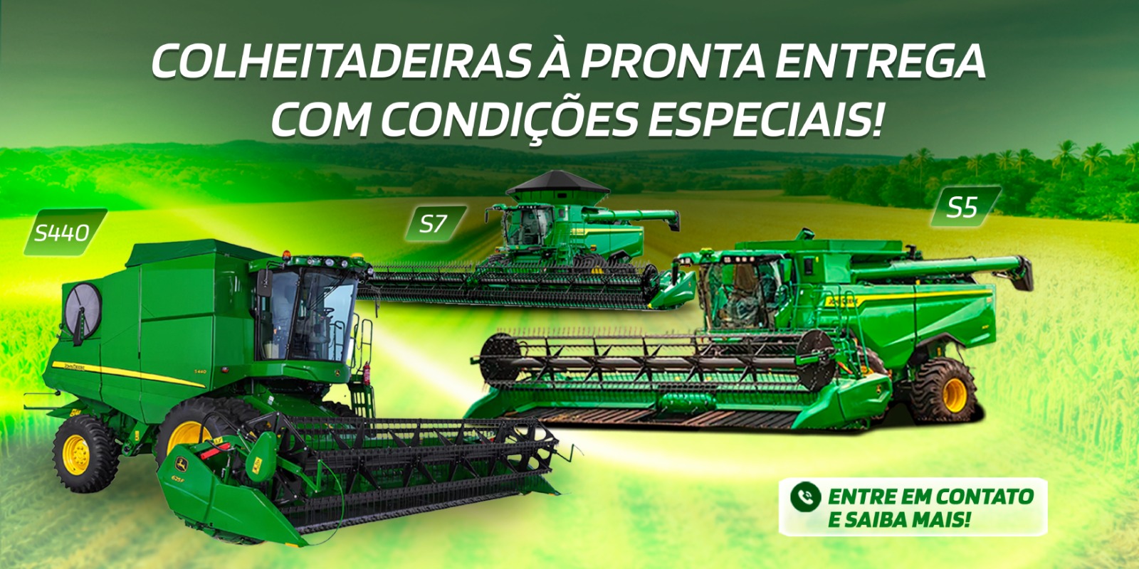 Colheitadeiras à pronta entrega